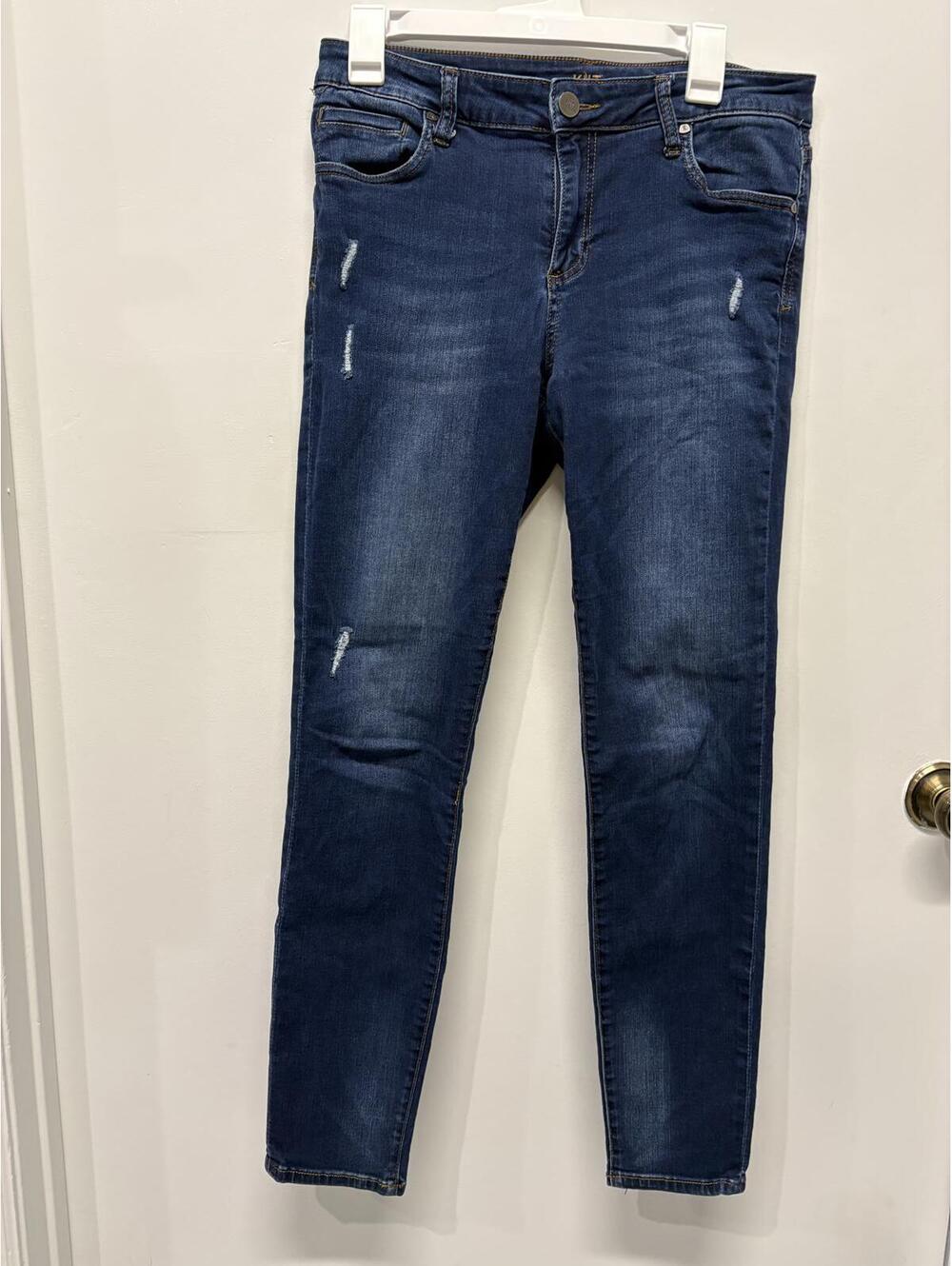 KUT from the Kloth Women's Toothpick Skinny Jeans Size 10 Dark Blue